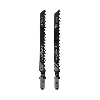 Пилка для электролобзика по дереву T144DP 100 мм 6 зубьев на дюйм 8-60 мм (2 шт./уп.) Kranz