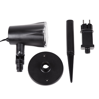 LED проектор, белые снежинки, 230В