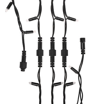 Гирлянда светодиодная Нить 20м 200 LED БЕЛЫЙ черный каучук IP67 эффект мерцания 230В соединяется нужен блок 315-000 NEON-NIGHT