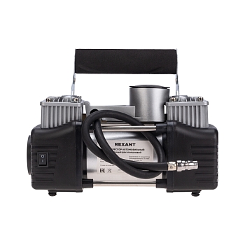 Компрессор автомобильный усиленный двухпоршневой (75л/мин, 10 АТМ) REXANT