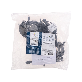 Гирлянда светодиодная Нить 12м 120 LED МУЛЬТИКОЛОР черный каучук IP67 постоянное свечение 230В соединяется нужен блок 315-000 NEON-NIGHT