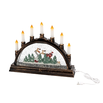 Декоративный светильник Подсвечник с эффектом снегопада NEON-NIGHT