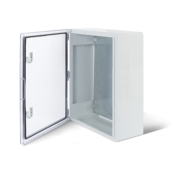 Корпус пластиковый ЩМПп с прозрачной дверцей и монтажной панелью 400х300х170мм, АБС, УХЛ1, IP65 REXANT