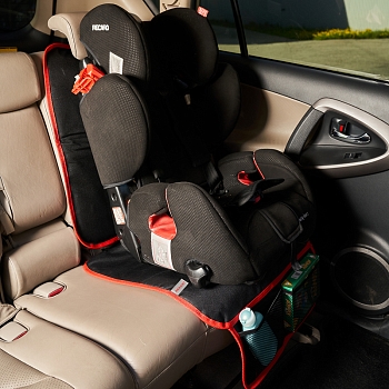 Накидка защитная под детское автокресло со спинкой и карманом REXANT