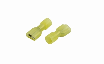 Клемма плоская полностью изолированная в нейлоне РПи-м(н) 6.0-(6.3)/РпИм-н 6-7-0,8 гнездо 6.6 мм, 4-6 мм², желтый REXANT