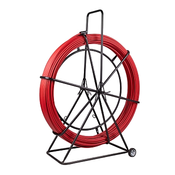 Протяжка кабельная (УЗК в тележке), стеклопруток, d=11,0мм, 150м, красная REXANT