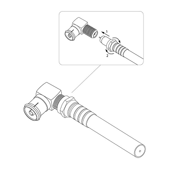 Переходник угловой гнездо F – гнездо TV REXANT