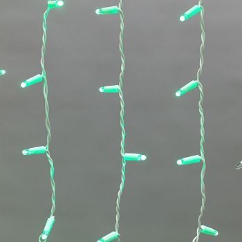 Гирлянда светодиодная Бахрома (Айсикл) 4,8х0,6м 176 LED ЗЕЛЕНЫЙ белый ПВХ IP65 эффект мерцания 230В нужен блок 303-500-1 NEON-NIGHT