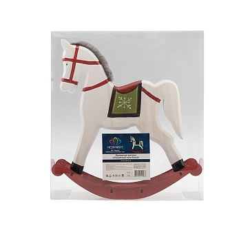 Деревянная фигурка Игрушечный пони белый 25х5,5х26,5 см