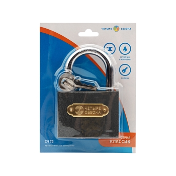 Замок навесной серия Чугун 75мм ЧЕТЫРЕ СЕЗОНА