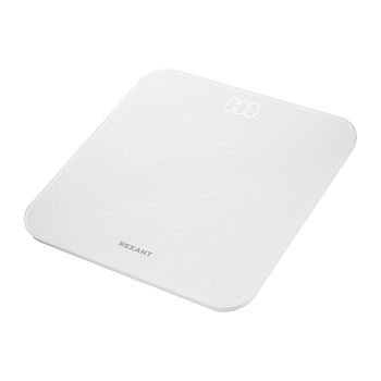 Весы напольные электронные, белые/стекло/до 180 кг REXANT