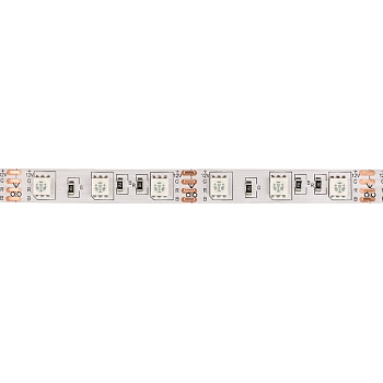 Лента светодиодная 12В, SMD5050, 14,4Вт/м, 60 LED/м, RGB, 10мм, 5м, IP20 LAMPER