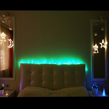 Фигура светодиодная Звездочка на присоске с подвесом, цвет ТЕПЛЫЙ БЕЛЫЙ