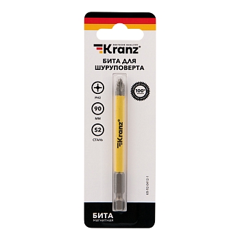 Бита для шуруповерта PH2х90 мм (1 шт./уп.) Kranz