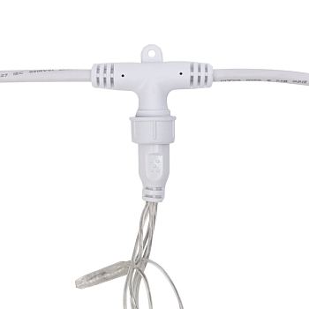 Гирлянда светодиодная Занавес 2х3м 240 LED БЕЛЫЙ прозрачный ПВХ IP65 эффект водопада 24В не соединяется трансформатор в комплекте NEON-NIGHT