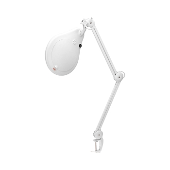 Лупа на струбцине круглая 5D с подсветкой 84 SMD LED, ø178мм, белая REXANT