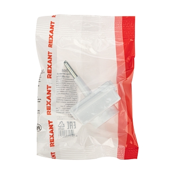 Адаптер сетевой (переходник) с Евро А/F на тонкую вилку С1 «Козья ножка» 10А б/з REXANT