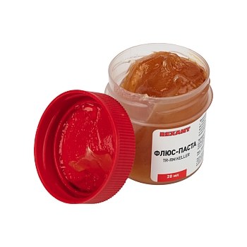 Флюс для пайки, паста TR-RM KELLER, 20мл, банка, блистер REXANT