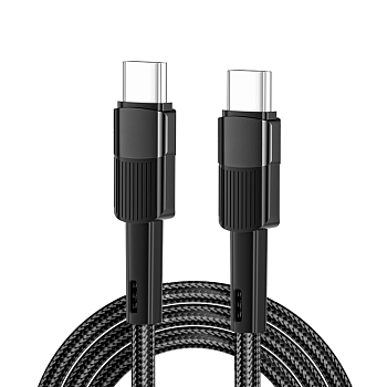 Кабель Type-C – Type-C, 5A, 100Вт, 1м, в черной нейлоновой оплетке REXANT