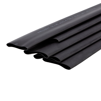 Трубка термоусаживаемая СТТК (2:1) двустенная клеевая 25,4/12,7мм, черная, упаковка 5 шт. по 1м REXANT