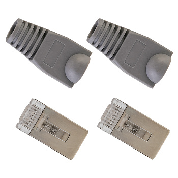 Набор разъемов сетевых №5 (2 разъема FTP, 2 колпачка) REXANT