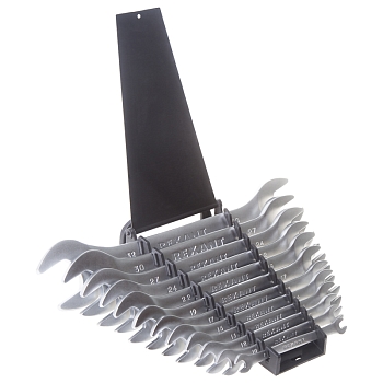 Набор ключей рожковых 6-32мм 12 предметов CrV, зеркальное хромирование REXANT