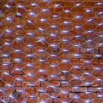 Гирлянда светодиодная Сеть 2x3м 432 LED БЕЛЫЙ белый каучук IP67 постоянное свечение 230В блок в комплекте NEON-NIGHT