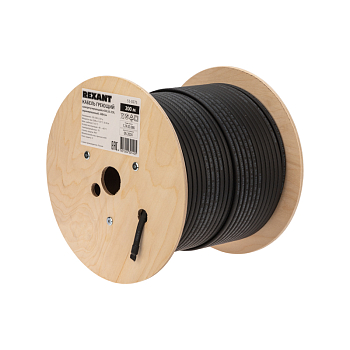 Кабель греющий (нагревательный) саморегулирующийся SRL16-2CR, экранированный, 16Вт/м, 0,9мм2/105м, бухта 200м REXANT