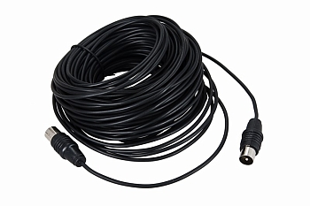 ВЧ-кабель, ТВ-гнездо - ТВ-штекер, 20м, черный REXANT