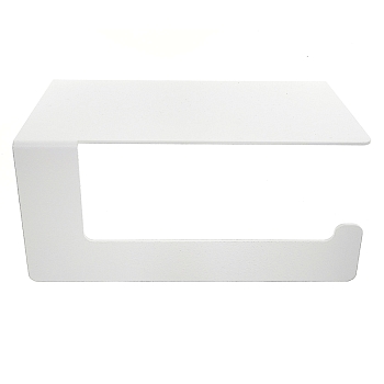 Держатель для туалетной бумаги с полкой хранения, белый REXANT