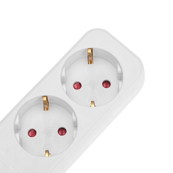 Удлинитель STANDARD 6 гнезд, 3м, 3х1,0мм², с/з, с выключателем, белый REXANT