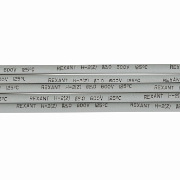 Трубка термоусаживаемая ТУТ нг 2,0/1,0мм, серая, упаковка 50 шт. по 1м REXANT