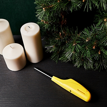 Бытовая газовая пьезозажигалка с классическим пламенем многоразовая (1 шт.) желтая СК-306 СОКОЛ