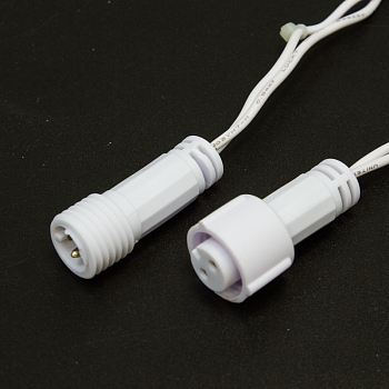 Гирлянда светодиодная Нить 10м 100 LED ТЕПЛЫЙ БЕЛЫЙ IP65 белый ПВХ постоянное свечение 230В соединяется нужен блок 303-500-1 NEON-NIGHT