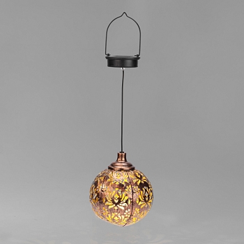 Светильник подвесной Галата, 3000К, встроенный аккумулятор, солнечная панель, коллекция Стамбул REXANT