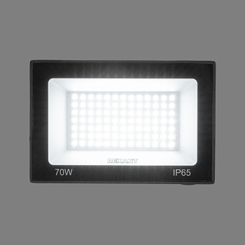 Прожектор светодиодный СДО 70Вт 5600Лм 6500К холодный свет, черный корпус REXANT