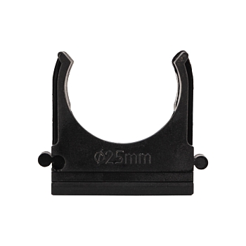 Крепеж-клипса для трубы ø25мм, черная (100 шт/уп) REXANT