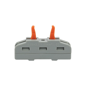 Клемма СМК 222-421 проходная 1 полюс (0,08-4 мм²), серая (50 шт./уп.) REXANT