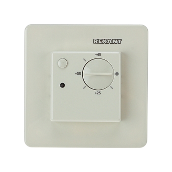 Терморегулятор механический RX-308U, совместим с Schneider серии Unica, бежевый REXANT