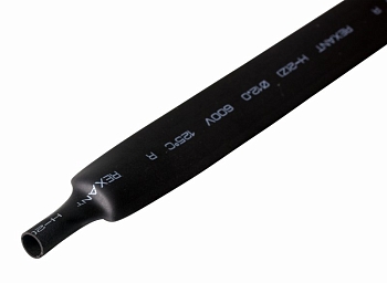 Трубка термоусаживаемая ТУТ нг 12,0/6,0мм, черная, упаковка 50 шт. по 1м REXANT