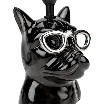 Светильник декоративный настольный МОБИ "Бульдог", с цоколем Е14, 40Вт, цвет черный REXANT