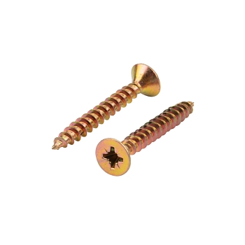 Саморез универсальный 5,0х40 мм, желтый цинк, пакет (20 шт/уп) KRANZ