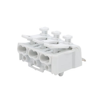 Клемма пружинная соединительная КСП 3-полюсная с заземлением и с монтажными ножками (100 шт./уп.) REXANT