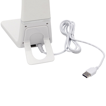 Светильник настольный Cloud LED 2700-6500К, встроенная беспроводная и проводная USB-зарядка устройств, диммер, гибкий поворот REXANT