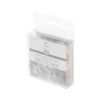 Гирлянда светодиодная Роса 10м, 100LED, БЕЛЫЙ, IP20, USB NEON-NIGHT