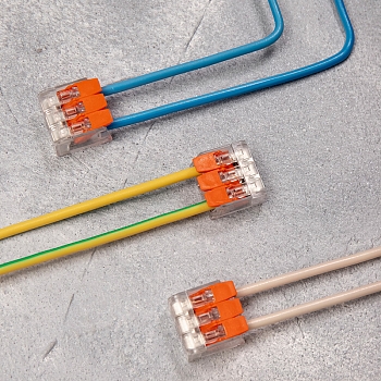 Универсальная компактная клемма СМК 221-413, 3-проводная до 4,0 мм² (пакет 5 шт/уп) REXANT