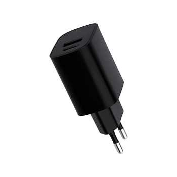Сетевое зарядное устройство REXANT USB + Type-C, 5V, 2.4 A, черное