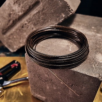 Трос стальной в ПВХ оплетке d=2,5мм, черный (моток 20м) REXANT