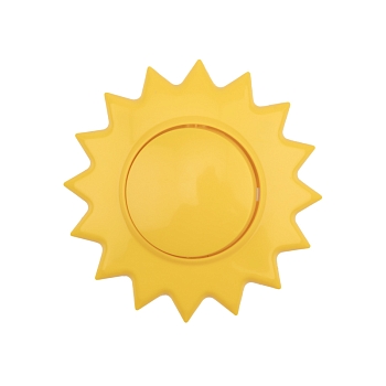 Выключатель одноклавишный HAPPY Солнце с/у, желтый KRANZ