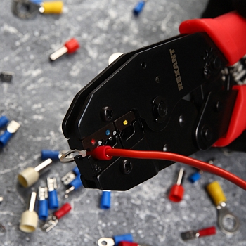 Кримпер HT-301W для обжима изолированных клемм 0,5-6,0мм² REXANT